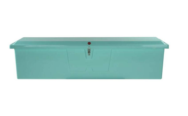 Taylor Made Stow N’ Go Fisherman’s Fiberglass Dock Box, Extra Large (24"H X 95"W X 22"D), Seafoam Green  • 83560SF