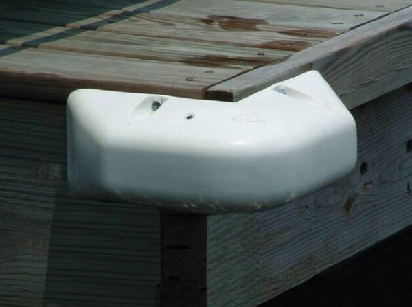 Taylor Made Dock Pro Heavy-Duty Vinyl Dock Corner Bumper, White, 13'L x 4"D x 5"H  • 45510