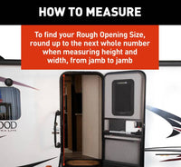 Lippert Right Hinge RV Square Entry Door with Screen Door - 26" x 72" (Off White)  • V000350945
