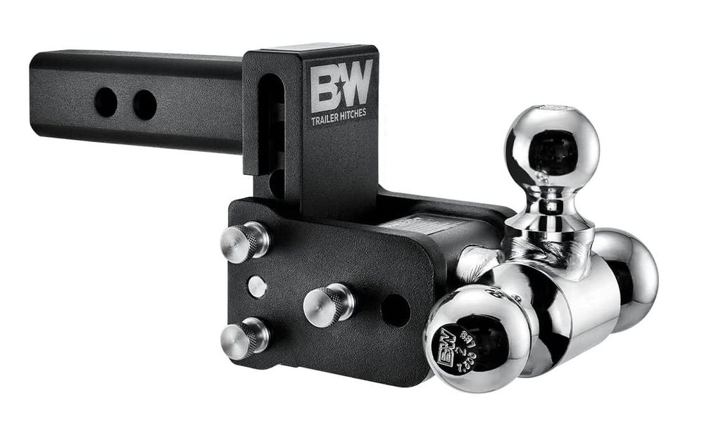 B&W Tow & Stow Adjustable Tri-Ball Mount - 2" Receiver - 1 7/8", 2", 2 5/16" Ball - 3" Drop  • TS10047B