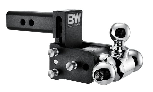 B&W Tow & Stow Adjustable Tri-Ball Mount - 2" Receiver - 1 7/8", 2", 2 5/16" Ball - 3" Drop  • TS10047B