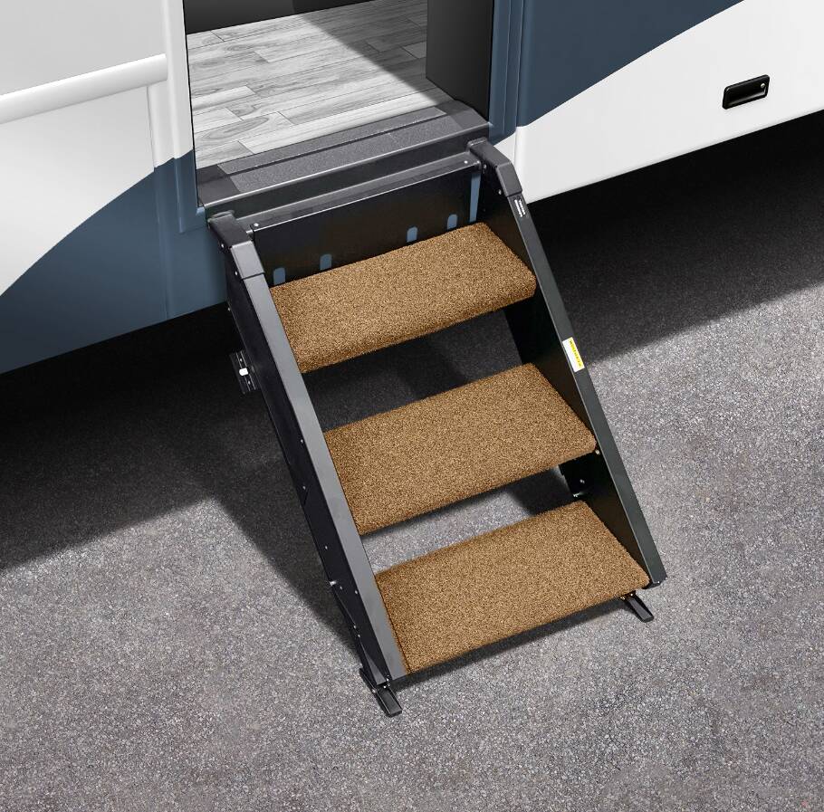 Prest-O-Fit Trailhead Step Rug 19.5" Wide 3 Pack for MORryde StepAbove 3 Step, Buckskin Brown  • 2-0519
