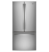 GE Appliances Energy Star 18.6 Cu. Ft. Counter-Depth French-Door Refrigerator  • GWE19JYLFS
