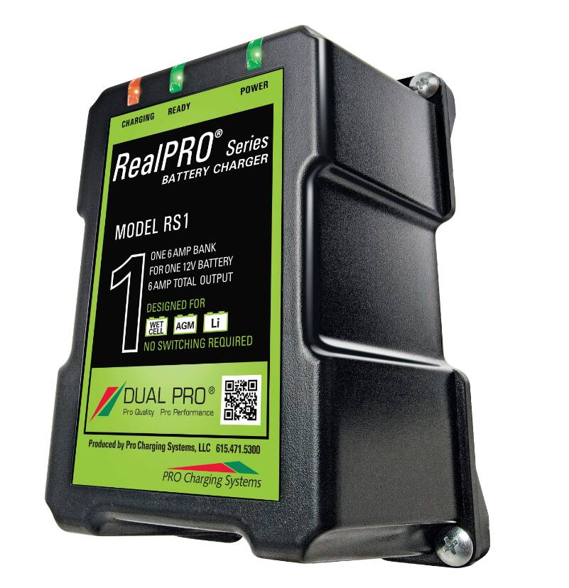 Dual Pro 12V/6A Single Bank Waterproof Battery Charger  • RS1