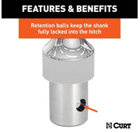 Curt OEM Puck System 3" Gooseneck Ball, Chevy, Ford, GMC, Nissan, RAM, 30K  • 60628
