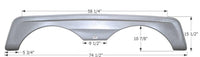 Icon FS2162 68-1/4"L x 10-1/8"H (4-3/4" Arch Heigh) Metallic Silver Tandem Fender Skirt for Holiday Rambler Next Level Model  • 12162