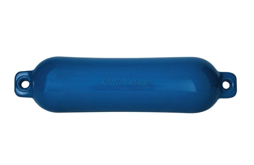 Taylor Made Hull Gard 8.5" D x 27" L Blue Twin Eye Cylindrical Inflatable Fender  • 41028
