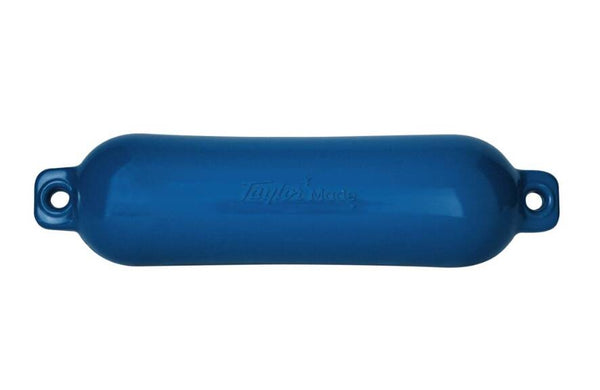 Taylor Made Hull Gard 8.5" D x 27" L Blue Twin Eye Cylindrical Inflatable Fender  • 41028