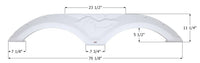 Icon FS2072 70-1/8"L x 11-1/4"H (5-1/2" Arch Heigh) Polar White Tandem Fender Skirt for Forest River Wildcat Model  • 12072