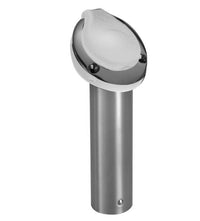 Attwood Standard Series 7-1/2" L 2" O.D. White 15° Flush Mount Rod Holder with Black Insert  • 66363W7