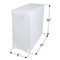 Icon 10 Gallon Fresh Water Tank with 3/8" Fittings, 18"L x 16"W x 8"H  • 12465