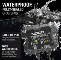 Noco 1-Bank, 10-Amp On-Board Battery Charger, Battery Maintainer, and Battery Desulfator  • GENPRO10X1
