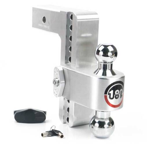 Weigh Safe 180 Turnover Ball 8" Drop Hitch with 2.5" Shank & Chrome Plated 2 & 2-5/16" Ball  • CTB8-2.5