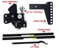 Weigh Safe TrueTow Middle Weight Distribution Hitch, 6" Drop 2" Shank, 12,500 GTW  • TTMW6-2XL