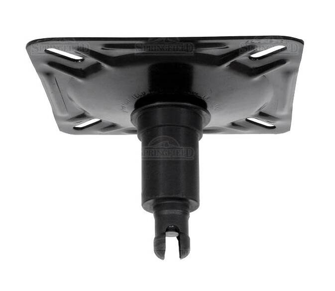Springfield Marine Spring-Lock 7" L x 7" W E-Coat Steel Non-Locking Swivel Seat Mount with Bushing for 1-3/4" D Post  • 1640202
