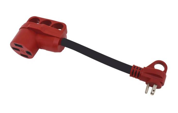 Valterra Mighty Cord 12" Dogbone Power Adapter with Handle Grip (15A Male x 50A Female)  • A10-1550VP