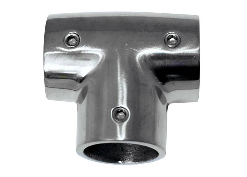 Whitecap 90° Stainless Steel Rail Tee Fitting for 7/8" O.D. Tube  • 6043C