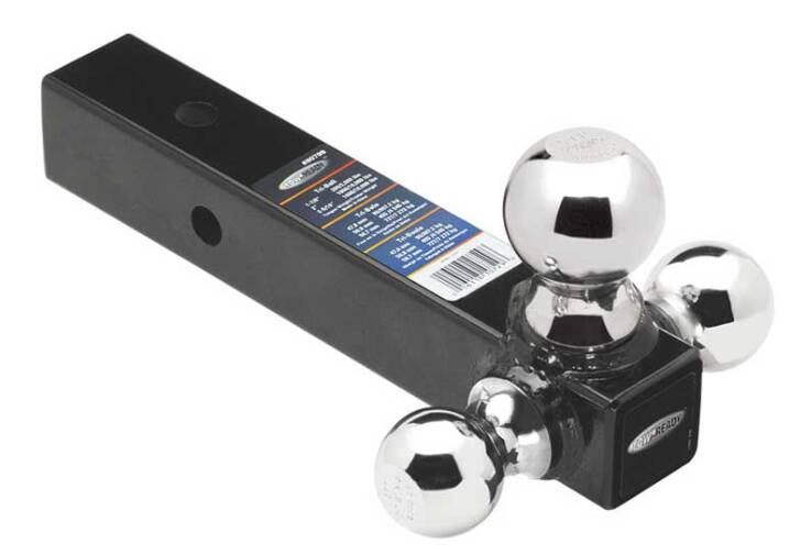 Draw-Tite Tri-ball Ball Mount, 2" Solid Shank with Chrome 1-7/8", 2" & 2-5/16" Balls  • 80799