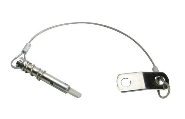Whitecap Quick Release Pin with Lanyard, Spring and Flip Tab - 1/4" x 1"  • S-1021C