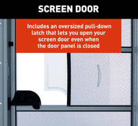 Lippert Right Hinge RV Radius Entry Door with Screen Door with Drip Cap & Threshold - 24" x 68", Polar White  • V000042326