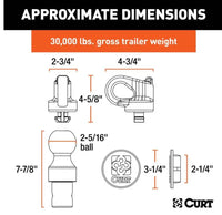 Curt OEM Puck System 2-5/16" Gooseneck Kit, Chevy, Ford, GMC, Nissan, 30K  • 60692