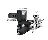 B&W  MultiPro Tow & Stow Adjustable Tri-Ball Mount - 2" Receiver - 1 7/8", 2", 2 5/16" Ball - 2.5" Drop  • TS10064BMP
