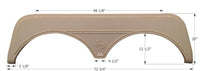 Icon FS2310 72-3/4"L x 20"H (12-1/2" Arch Heigh) Tan Tandem Fender Skirt for Sunnybrook Titan Model  • 12310