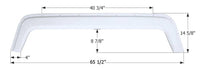 Icon FS740 65-1/2"L x 14-5/8"H (8-7/8" Arch Heigh) Polar White Tandem Fender Skirt for Fleetwood Wilderness/Prowler/Terry/Taurus Model  • 01539