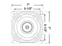 Springfield Marine Spring-Lock 7" L x 7" W E-Coat Steel Non-Locking Swivel Seat Mount with Bushing for 1-3/4" D Post  • 1640202