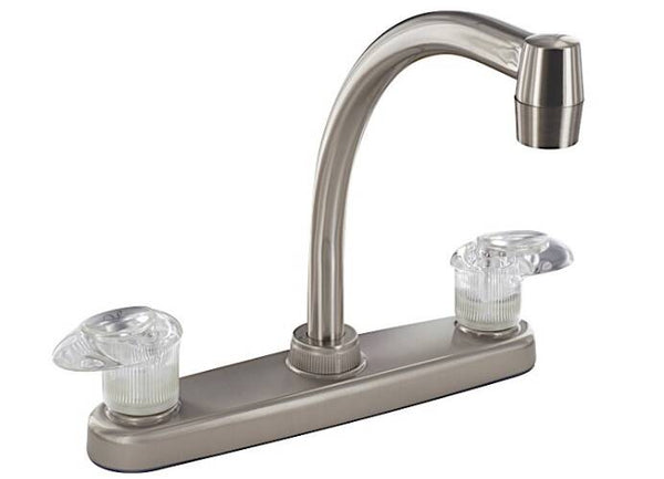 Valterra Catalina RV Two-Handle 8" Kitchen Faucet with Hi-Arc Spout, Brushed Nickel  • PF221402