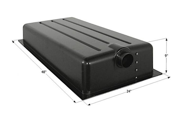 Icon Waste Holding Tank with Center End Drain & 3" Spigot Fitting - 25 Gallon Capacity  • 12369