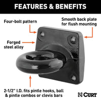 Curt Flush-Mount Lunette Ring, 35K, 2-1/2" I.D.   • 48550