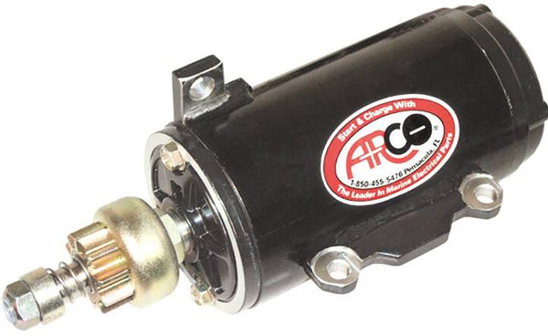 Arco Marine Outboard Starter - BRP-OMC,  85-140 HP V4, Small 10-Tooth Drive Gear  • 5372