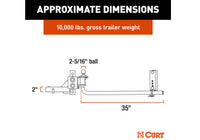 Curt Trutrack 2P Weight Distribution Hitch With 2X Sway Control, 8-10k  • 17601