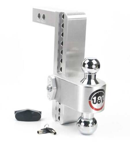 Weigh Safe 180 Turnover Ball 10" Drop Hitch with 2" Shank & Chrome Plated 2 & 2-5/16" Ball  • CTB10-2