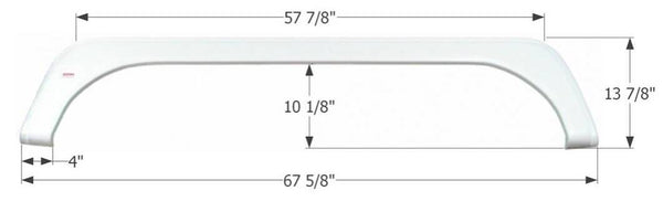 Icon Taupe Tandem Fender Skirt for KZ Sportsmen & Frontier, 67-5/8" L x 13-7/8" H  • 01677