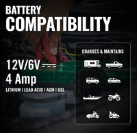 Battery Tender 5-Bank 6V/12V, 4 AMP Selectable Battery Charger  • 021-0133-DL-WH