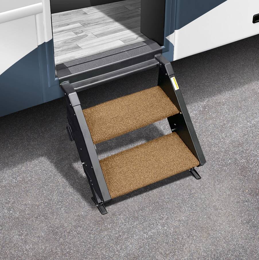 Prest-O-Fit Trailhead Step Rug 19.5" Wide 2 Pack for MORryde StepAbove 2 Step, Buckskin Brown  • 2-0507