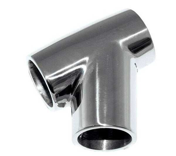 Whitecap 60° Stainless Steel Rail Tee Fitting for 7/8" O.D. Tube  • 6093C