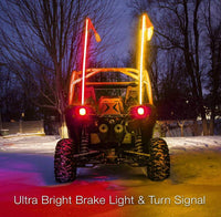 XK Glow Side by Side UTV 4' Whip Kit, XKChrome Smartphone App, Pair  • XK-WHIPB-ADV