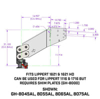 Gen-Y Hitch Executive Torsion-Flex SnapLatch 5th Wheel to Gooseneck, 2-5/16" Coupler, 4.5K PW, 30K Towing  • GH-8055AL