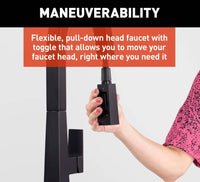 Lippert Flow Max Pull-Down Kitchen RV Faucet - Black Matte  • 2021090602