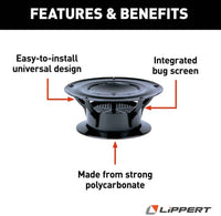Lippert 360 Siphon Roof Vent Cap - Black  • 389380