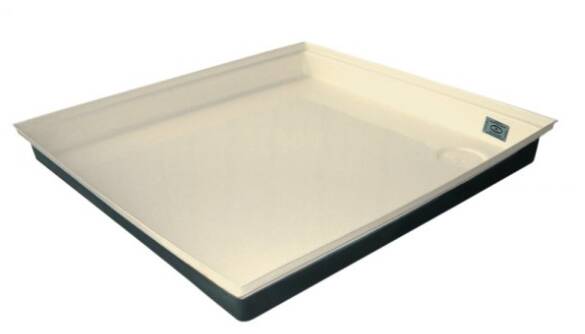 Icon RV Shower Pan - 27" x 24" x 4" - Colonial White  • 00460