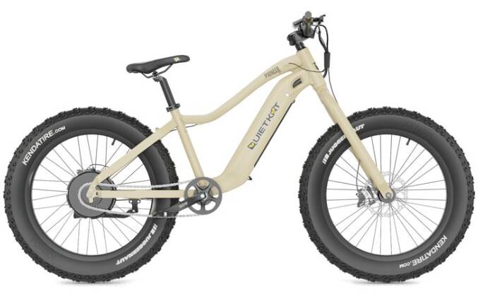 QuietKat Pioneer  Electric Bike, 500W, 18" Frame, Sandstone  • 22 PIO 50 SAN 18