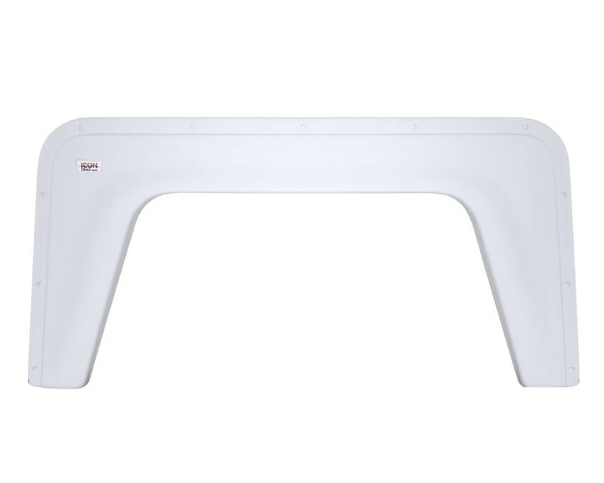 Icon Polar White Single Axle Fender Skirt, 1/2"L x 18"H (13-3/8" Arch Heigh)  • 00404