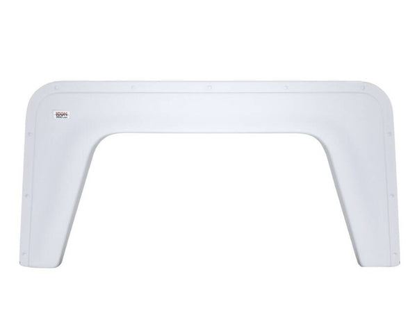 Icon Polar White Single Axle Fender Skirt, 1/2"L x 18"H (13-3/8" Arch Heigh)  • 00404