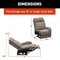 Thomas Payne Signature Seismic Series RV Theater Seating Recliner - Left Arm, Driftwood  • 2024044197
