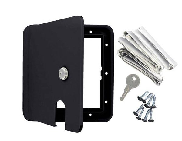 Valterra Black Square Electric Cable Hatch, 8.5"H x 8.5"W  • A10-2151BKVP