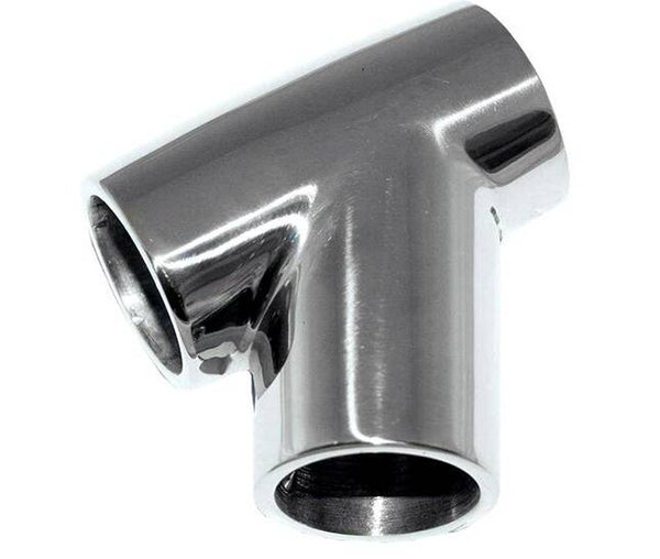 Whitecap 60° Stainless Steel Rail Tee Fitting for 1" O.D. Tube  • 6193C